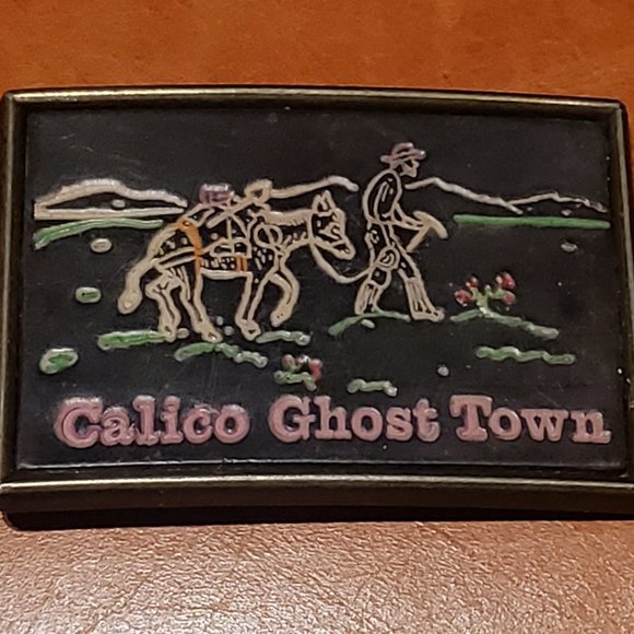 Calico Ghost Town Belt Buckle - Calico California - Vintage - Picture 1 of 5